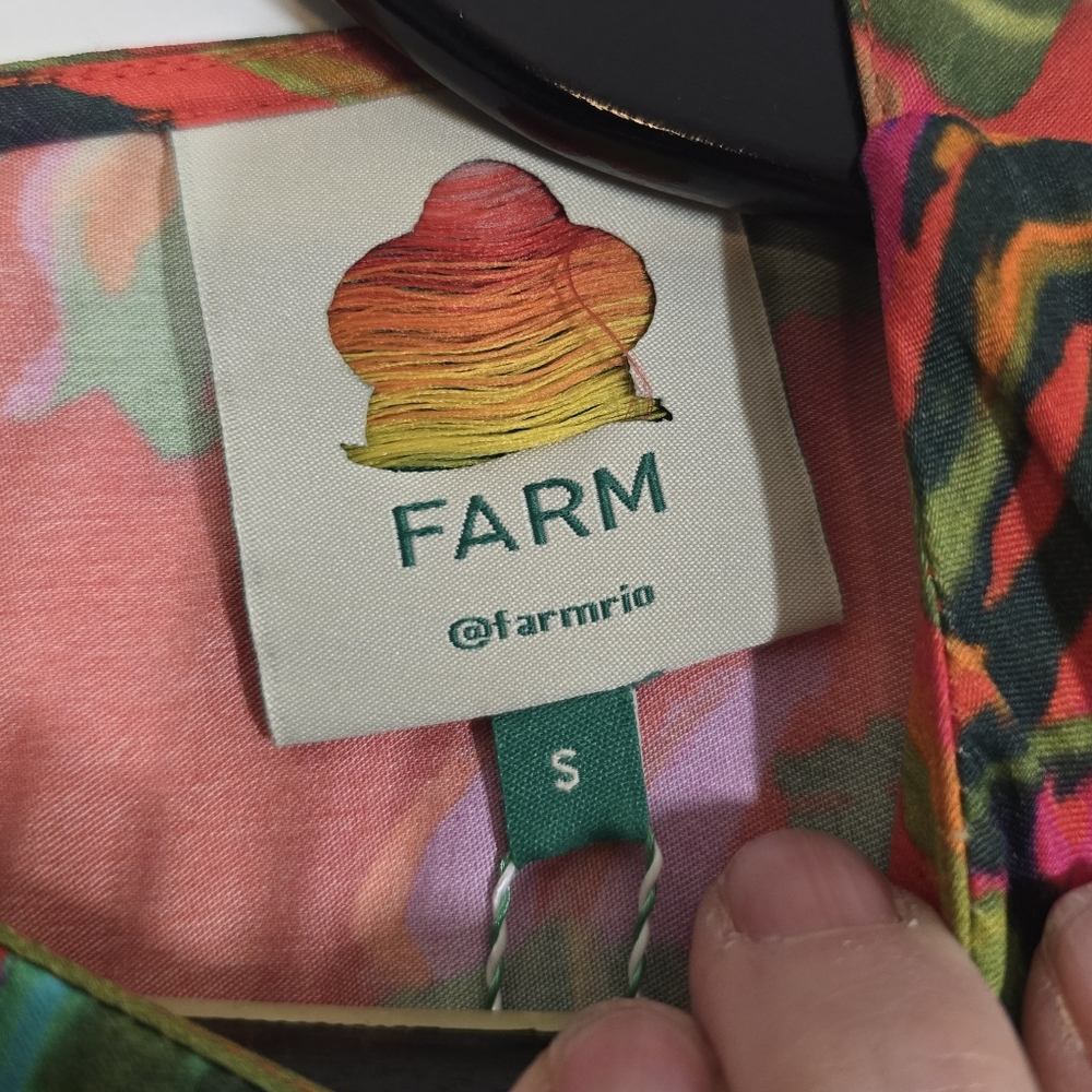NWT Farm Rio Urban Jungle Multi Color Midi Dress Small - Picture 12 of 14